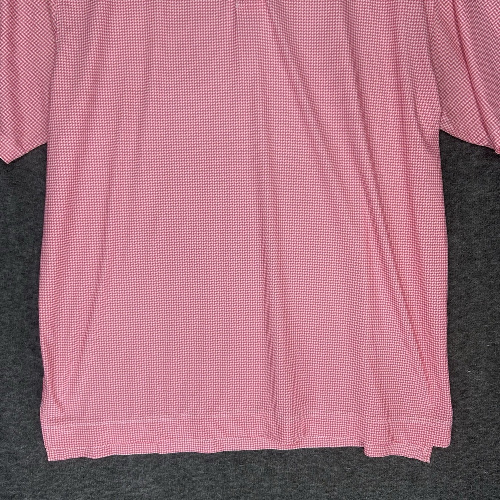 FootJoy Golf Polo Shirt Mens Large Pink White Houndstooth Brookstone Golf‎ & CC - Picture 5 of 12